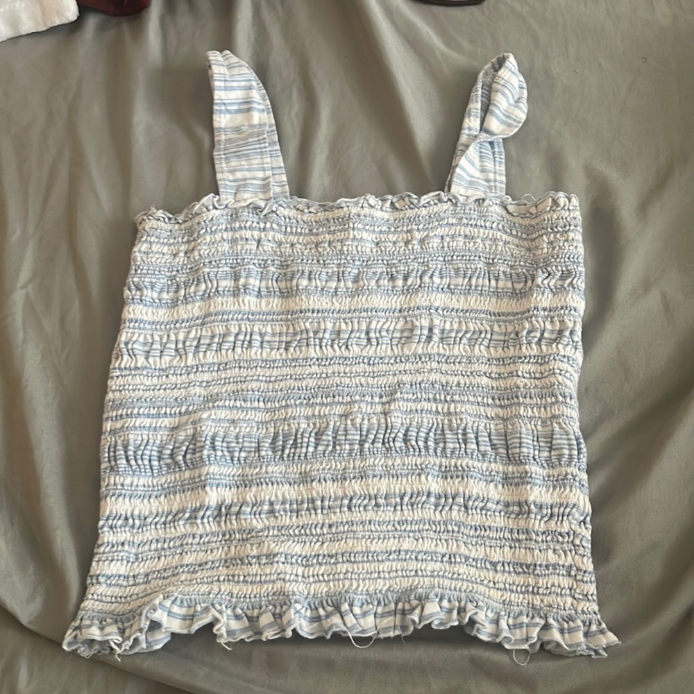 Blue & White tank top